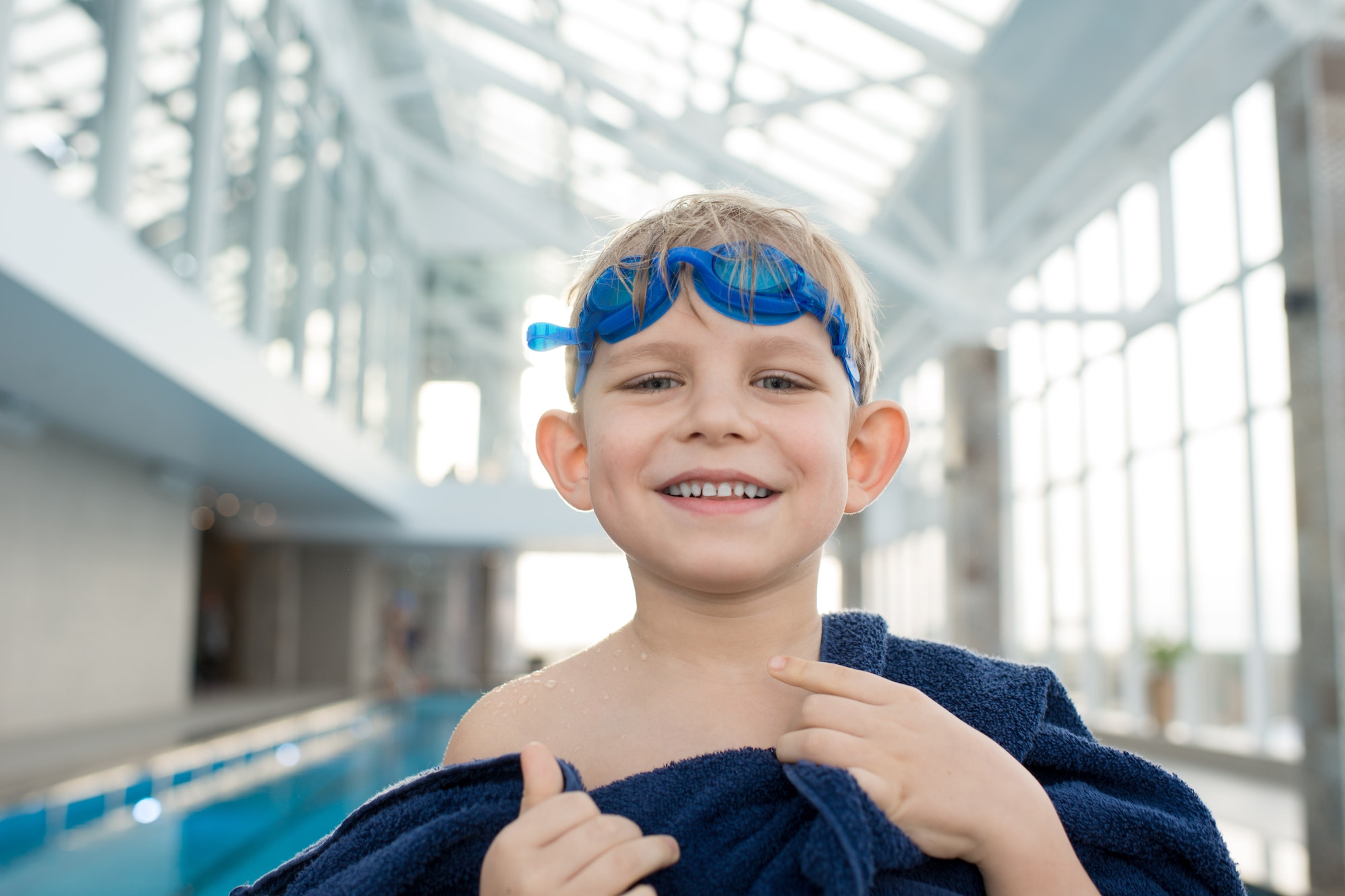 Happy Little Boy with Towel